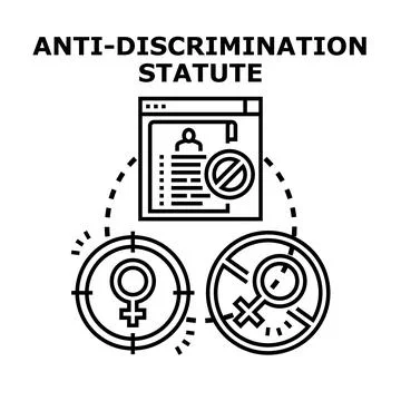 Anti discrimination statute enforcing equal legal rights Stock Illustration