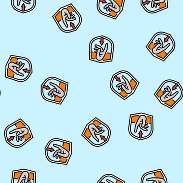 Anti fingerprint vector seamless pattern Illustrazione stock