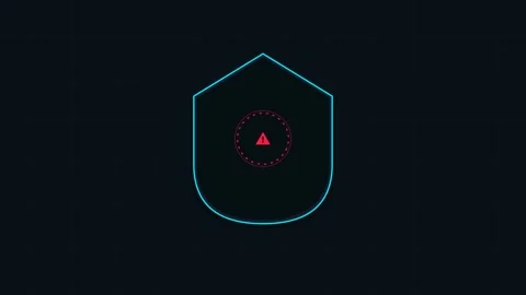 Anti Fraud System Protected Animation Shield Warning to Secure Checkmark Video stock 337559535
