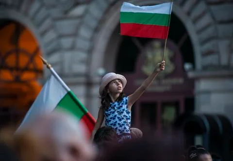 Anti-government protests in Sofia continue Foto stock