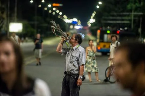 Anti-government protests in Sofia continue Stock Photos