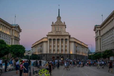 Anti-government protests in Sofia continue Stock Photos