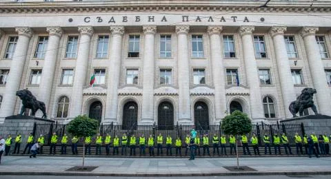 Anti-government protests in Sofia Stock Photos