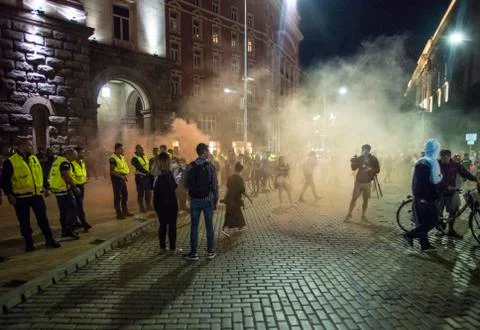 Anti-government protests in Sofia Foto stock