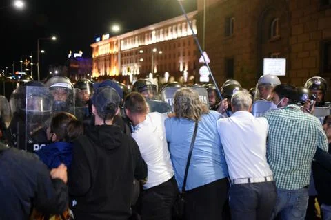 Anti-government protests in Sofia Foto stock