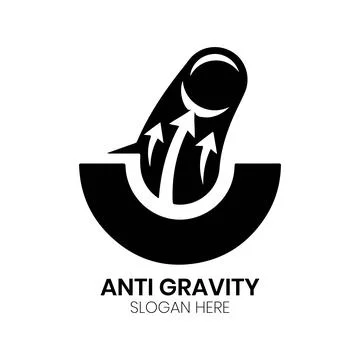 Anti Gravity Rocket Launch Logo Design for Aerospace Startup Stock Illustration