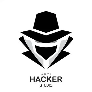 Anti hacker studio. spy agent, secret agent, hacker Stock Illustration