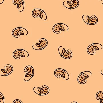 Anti helix piercing earring vector seamless pattern Stock Illustration