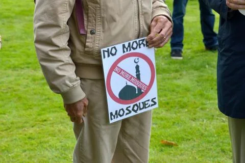 Anti islam protest Stock Photos