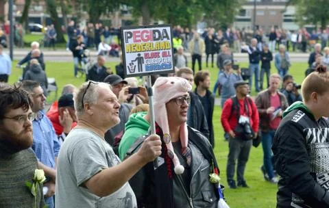 Anti islam protest Stock Photos