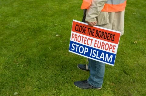 Anti islam protest Stock Photos