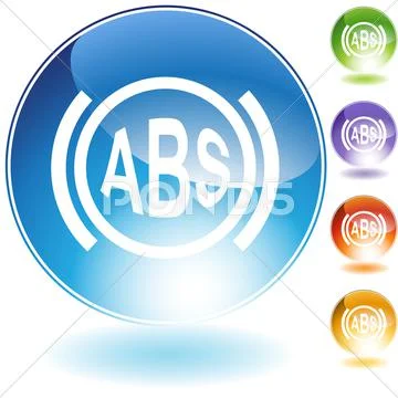 Anti-lock braking system crystal icon Stock Illustration
