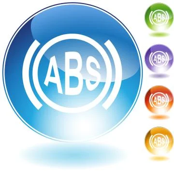 Anti-lock braking system crystal icon Stock Illustration