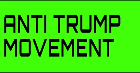 Anti movement text green screen, masked glitched effect. Stock Footage 132616880