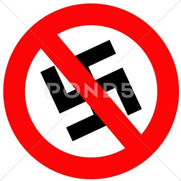 Anti Nazi Sign Stock Illustration