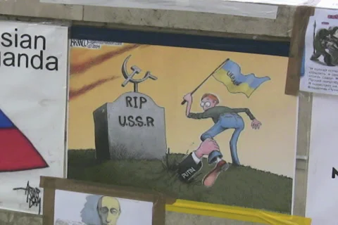 Anti Putin Propaganda Stock Footage 38627668