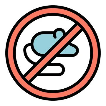 Anti rat icon vector flat Stock Illustration
