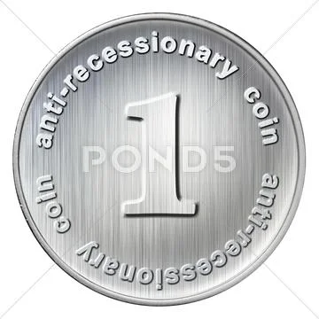Anti-recessionary coin Stock Illustration