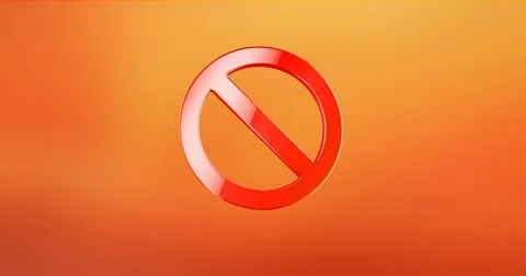 Anti Red 3d Icon Video stock 69781764