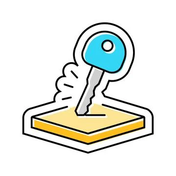 Anti scratch surface color icon vector illustration Stock Illustration