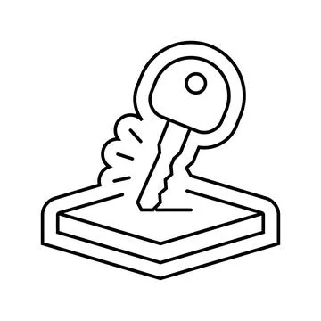 Anti scratch surface line icon vector illustration Stock Illustration