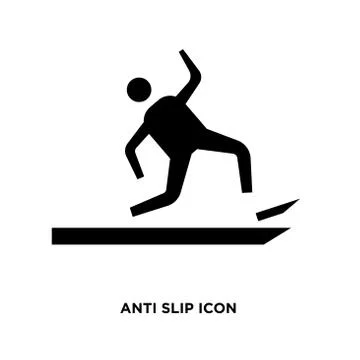 Anti slip icon, flat vector sign isolated on white background. Simple vector  Stock Illustration