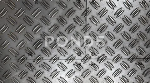 Anti slip metal sheet floor. Stock Photos