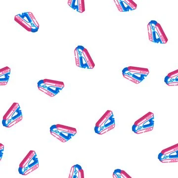 Anti-stapler stationery tool isometric icon seamless pattern Stock Illustration