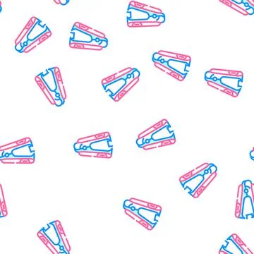 Anti-stapler stationery tool vector seamless pattern Stock Illustration