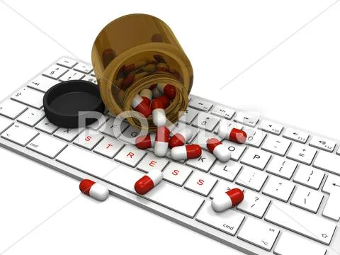 Anti-stress pills Stock Illustration