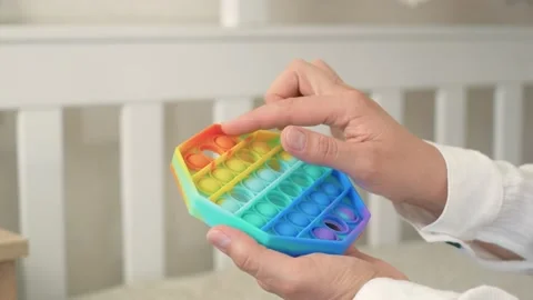 Anti-stress Pop it simple dimple.  Stock Footage 159244591
