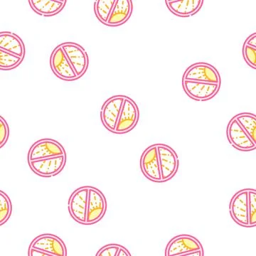 Anti sun protection vector seamless pattern Stock Illustration