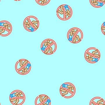 Anti theft feature vector seamless pattern Stock Illustration