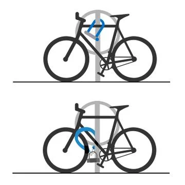 Anti theft locks for bicycle Stock Illustration