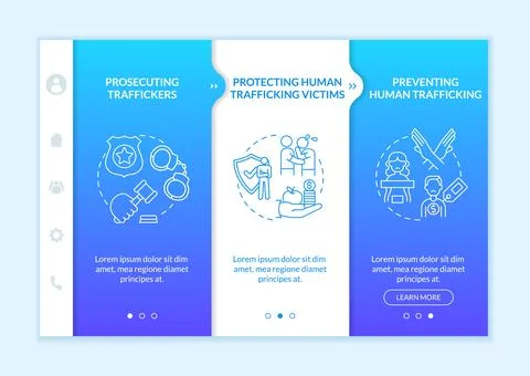 Anti-trafficking measures elements onboarding vector template イラスト素材