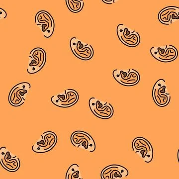 Anti tragus piercing earring vector seamless pattern Stock Illustration