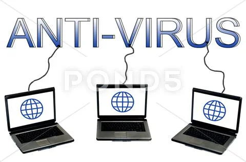 Anti-virus word Stock Illustration