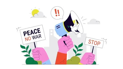 Anti War Demonstration Stock Footage 318639052