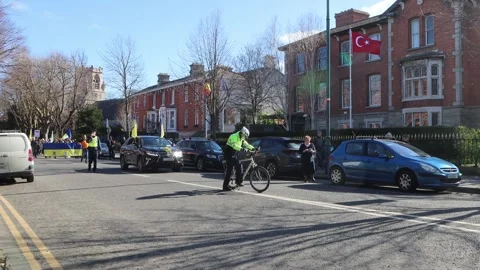 Anti war protest in Dublin, stop war in Ukraine Stock Footage 171426527