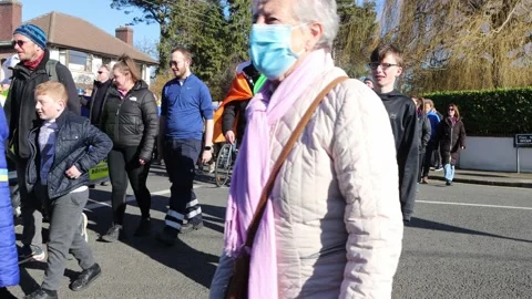 Anti war protest in Dublin, stop war in Ukraine Stock Footage 171427324