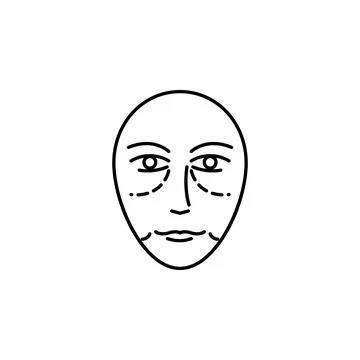 Antiaging face Botox icon. Element of beauty and anti aging icon for mobile Ilustração Stock