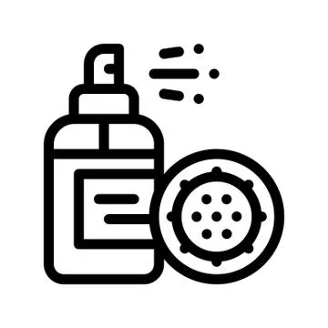 Antibacteria Spray Kill Microbe Vector Sign Icon Stock Illustration