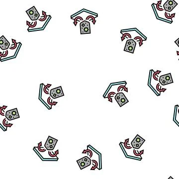 Antibacterial fabrics properties vector seamless pattern Stock Illustration