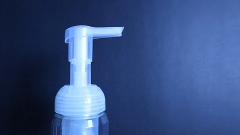 Antibacterial Foaming Soap Pumping to Prevent Virus Spreading Stock Footage 126787179