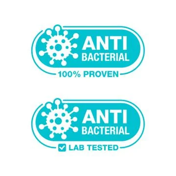 Antibacterial formula stamp Stock Illustration