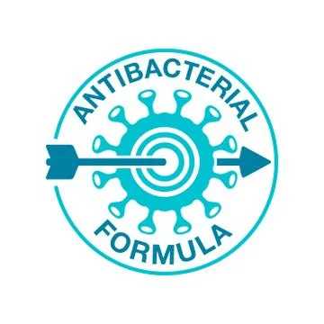 Antibacterial formula stamp Stock Illustration