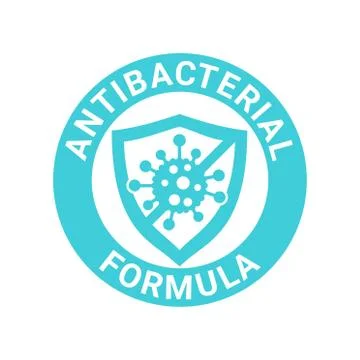 Antibacterial formula stamp Stock Illustration