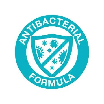 Antibacterial formula stamp Stock Illustration
