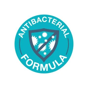 Antibacterial formula stamp Stock Illustration