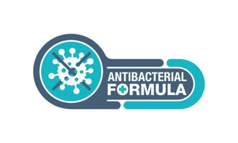 Antibacterial formula vector emblem Stock Illustration